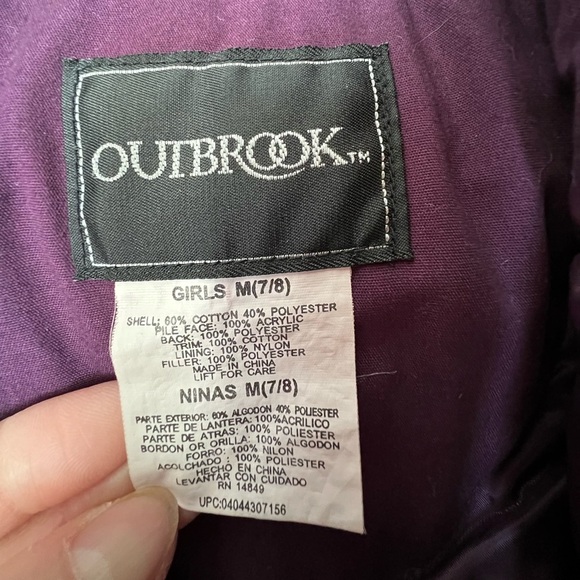 Kids Purple Fur-Lined Coat - Vintage Outbrook - medium - Picture 2 of 7